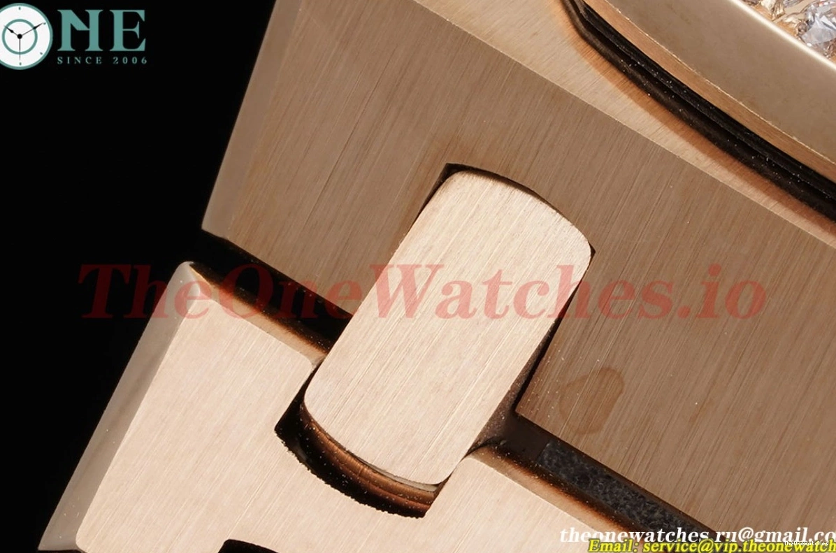 White JJF Diamond 33mm RG Swiss RG Qtz Oak Royal Ladies 0103